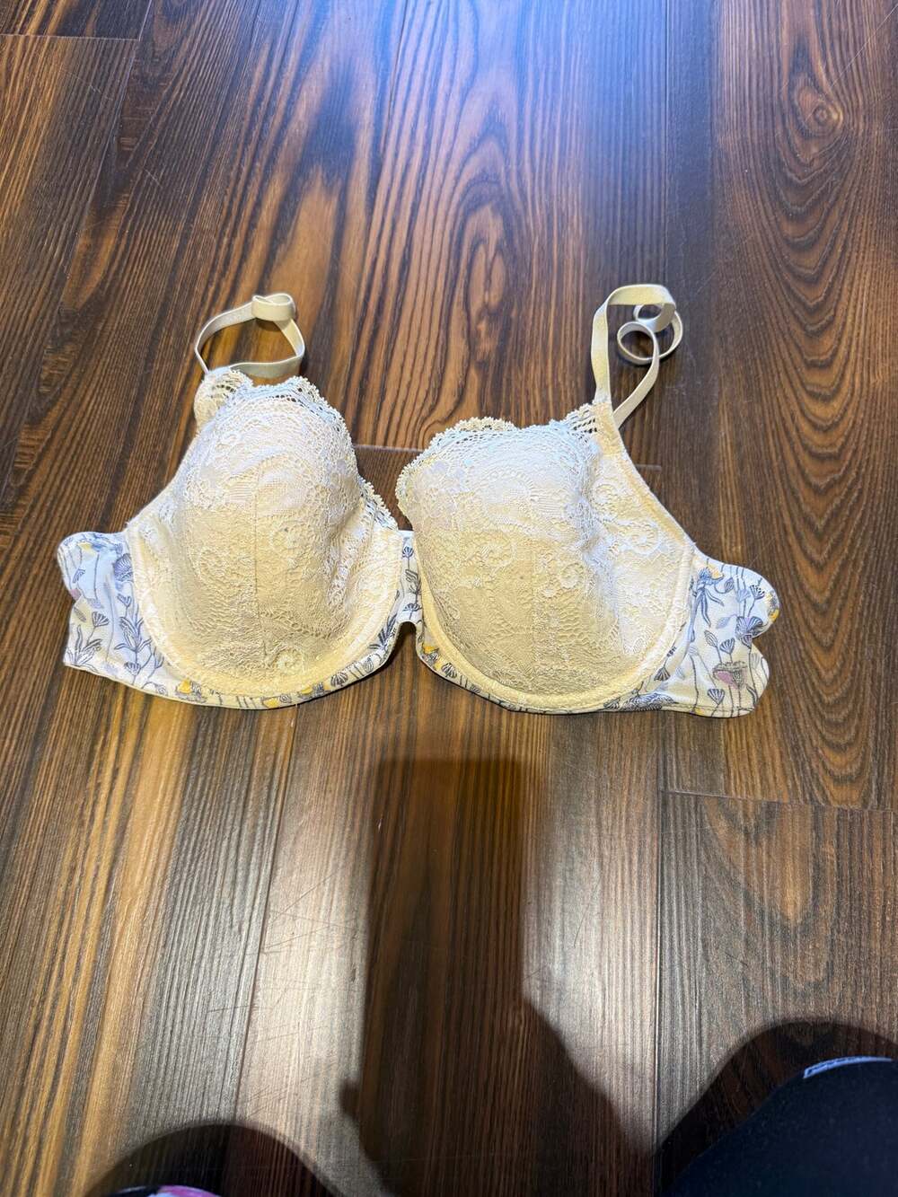 ThirdLove In Bloom Print Demi Bra w/Lace Size 36B 1/2